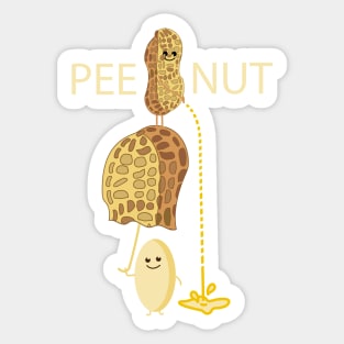 Funny peeing peanut Sticker